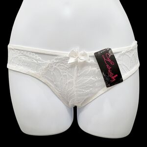2/$20 Brand New Sexy White Lace Transparent Panties Underwear One Size
